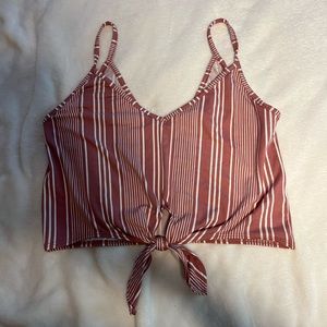 Pink and white striped tank top from forever 21, size medium